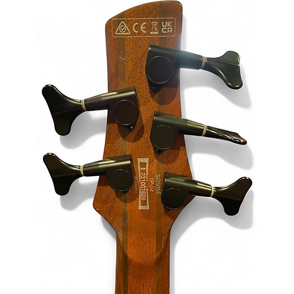 Used Ibanez SR505 5 String aurora burst Electric Bass Guitar