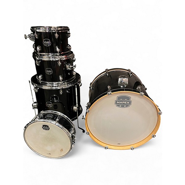 Used Mapex 5 Piece Storm Piano Black Drum Kit