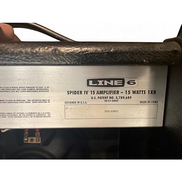 Used Line 6 Spider IV 15W 1X8 Guitar Combo Amp