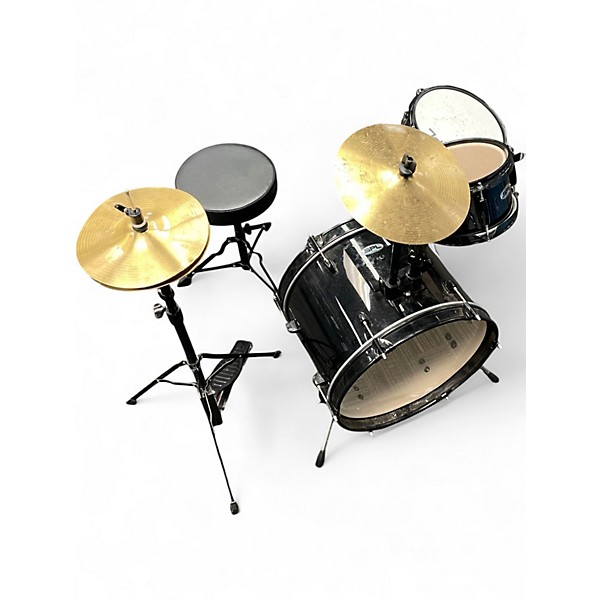 Used Sound Percussion Labs 3 Piece Lil Kicker Black Drum Kit