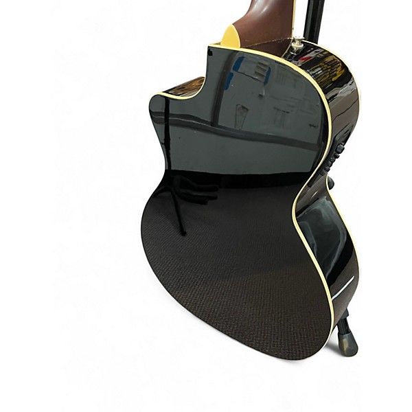 Used Fender Kingman Acoustic Electric Bass Black Acoustic Bass Guitar