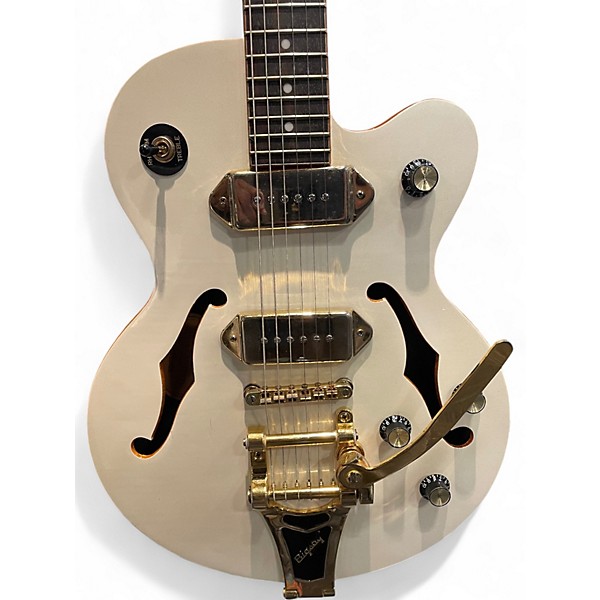Used Epiphone Wildkat with Bigsby White Hollow Body Electric Guitar