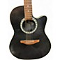 Used Ovation 1861AX-5 Standard Balladeer Metallic Black Acoustic Electric Guitar
