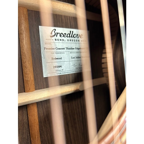 Used Breedlove Premier Concert Rosewood Edgeburst  Acoustic Electric Guitar