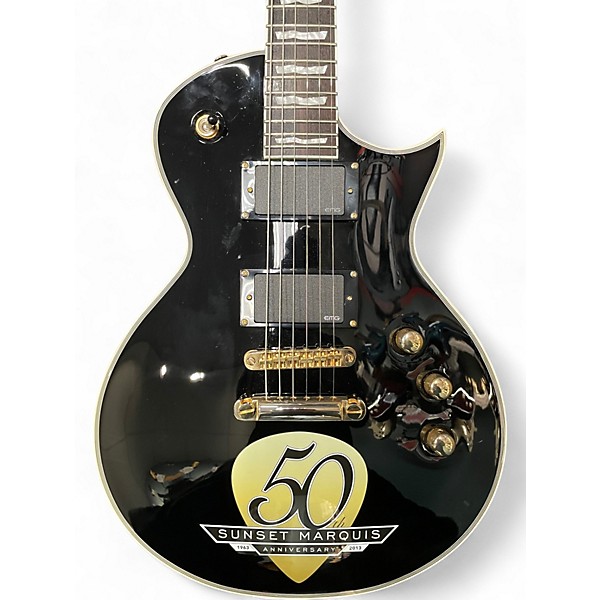 Used ESP ltd sunset marquis Black Solid Body Electric Guitar