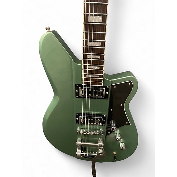 Used Reverend Warhawk Sage Green Metallic Solid Body Electric Guitar