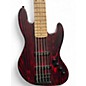 Used Michael Kelly Element 5 Open Pore Trans Red Electric Bass Guitar