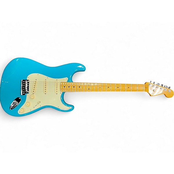 Used 2025 Fender American Professional II Stratocaster Miami Blue Solid Body Electric Guitar