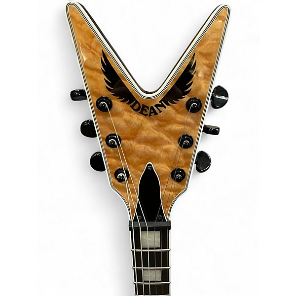 Used Dean Cadillac Select QUILT MAPLE GLOSS NATURAL Solid Body Electric Guitar