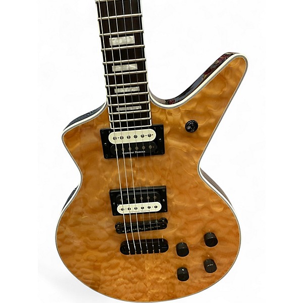 Used Dean Cadillac Select QUILT MAPLE GLOSS NATURAL Solid Body Electric Guitar