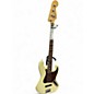 Used 2008 Fender American Standard Jazz Bass Olympic White Electric Bass Guitar