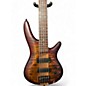 Used Ibanez SR875 W/AGUILAR PICKUPS/DROP TUNER BROWN TOPAZ BURST FLAT Electric Bass Guitar
