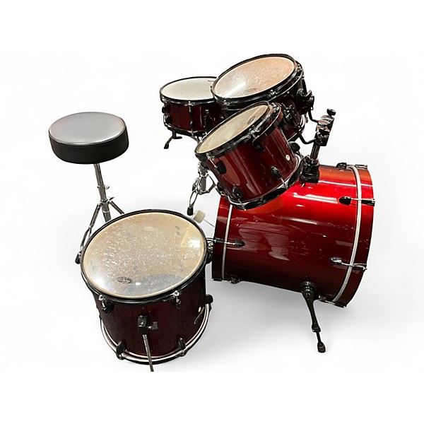 Used SPL 5 Piece Kicker Red Drum Kit