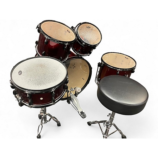 Used SPL 5 Piece Kicker Red Drum Kit