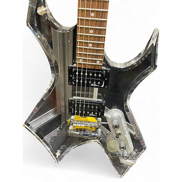 Used B.C. Rich Warlock Acrylic Clear Solid Body Electric Guitar