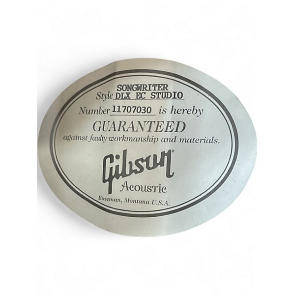 Used Gibson Songwriter Deluxe Studio Natural Acoustic Electric Guitar