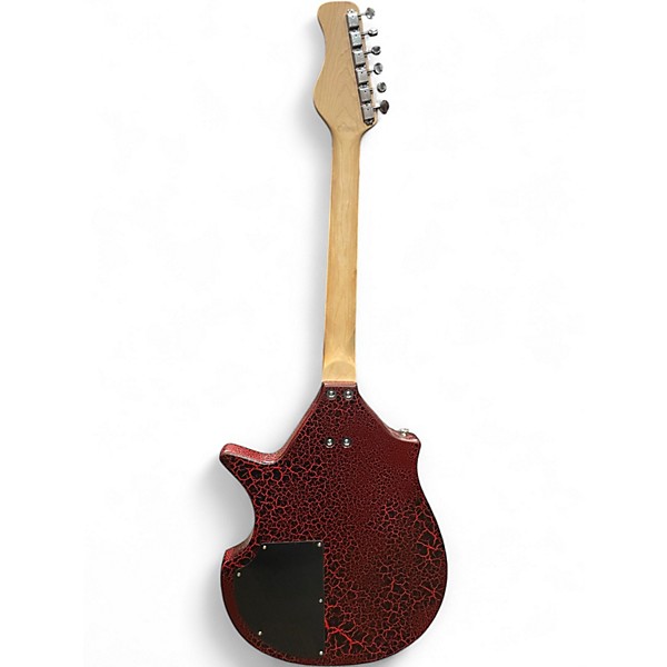 Used Danelectro Coral Sitar-Red Flake Red Solid Body Electric Guitar