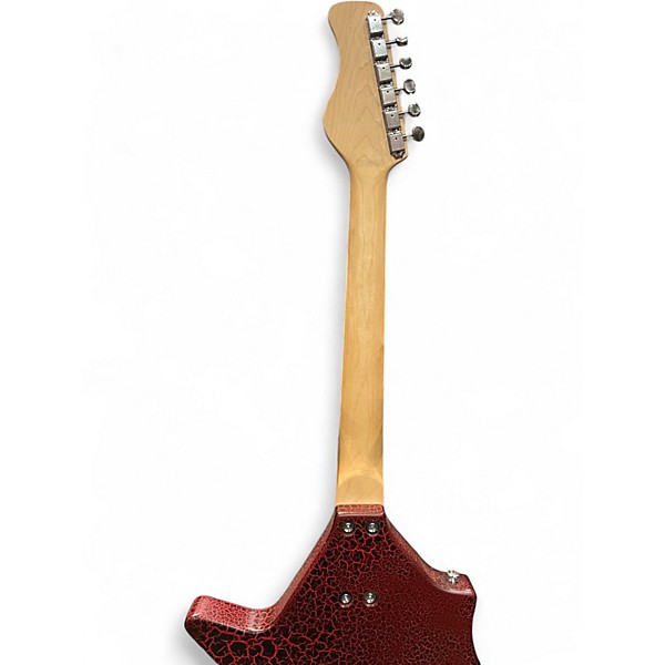 Used Danelectro Coral Sitar-Red Flake Red Solid Body Electric Guitar