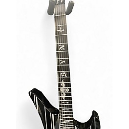 Used Schecter Guitar Research Synyster Gates Signature Custom S Black and White Solid Body Electric Guitar