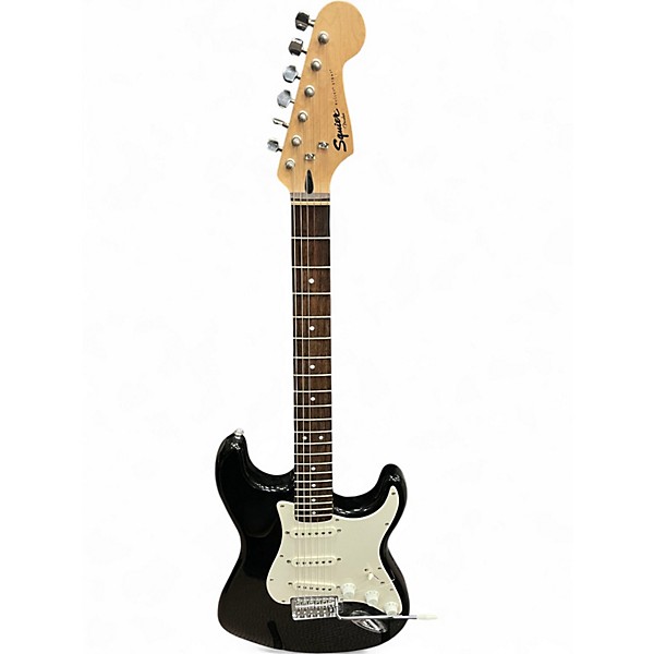 Used Squier Bullet Stratocaster Black and White Solid Body Electric Guitar