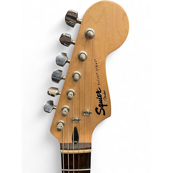 Used Squier Bullet Stratocaster Black and White Solid Body Electric Guitar