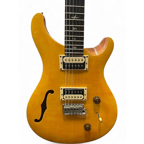 Used PRS SE Custom 22 Semi-Hollowbody TRANS YELLOW Hollow Body Electric Guitar