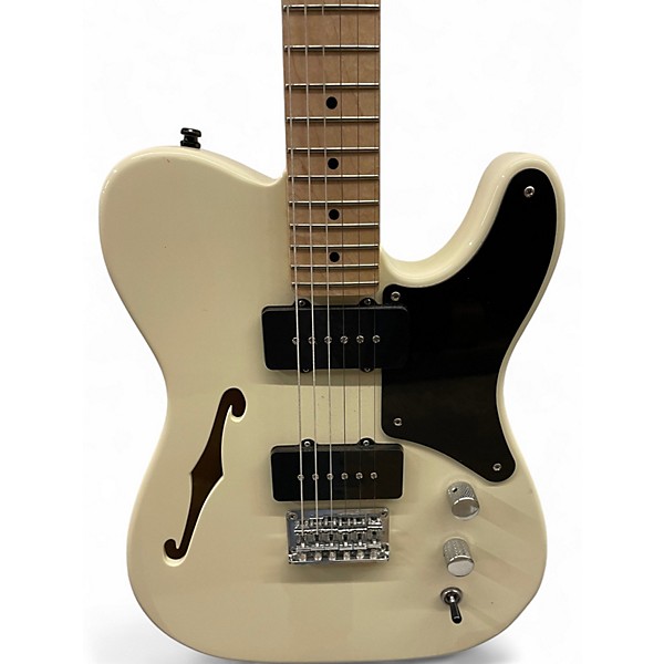 Used Jason Yots White Hollow Body Electric Guitar