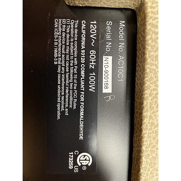 Used VOX AC10C1 10W 1x10 Tube Guitar Combo Amp