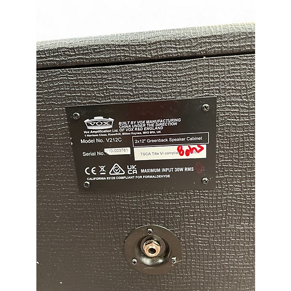 Used VOX V212C Guitar Cabinet