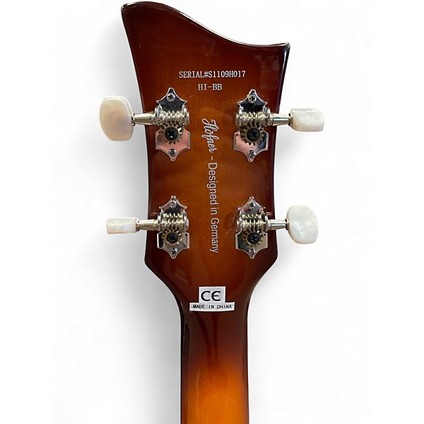 Used Hofner B-BASS HI SERIES 2 Tone Sunburst Electric Bass Guitar