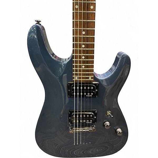 Used Schecter Guitar Research Omen 6 SLATE BLUE Solid Body Electric Guitar