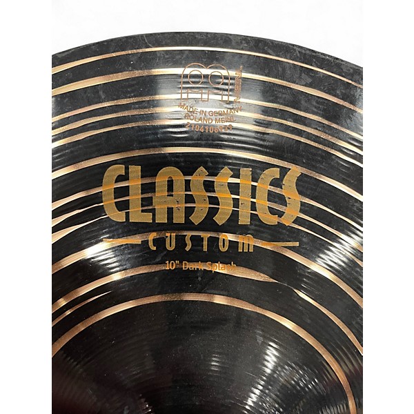 Used MEINL 10in CLASSIC CUSTOM DARK SLASH Cymbal
