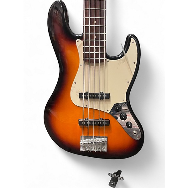 Used Squier Affinity Jazz Bass V 5 String Sunburst Electric Bass Guitar