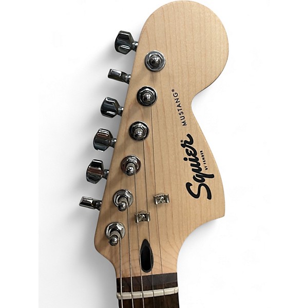 Used 2024 Squier SONIC MUSTANG Graffiti Yellow Solid Body Electric Guitar