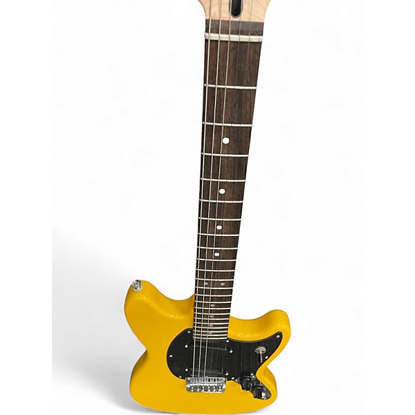 Used 2024 Squier SONIC MUSTANG Graffiti Yellow Solid Body Electric Guitar