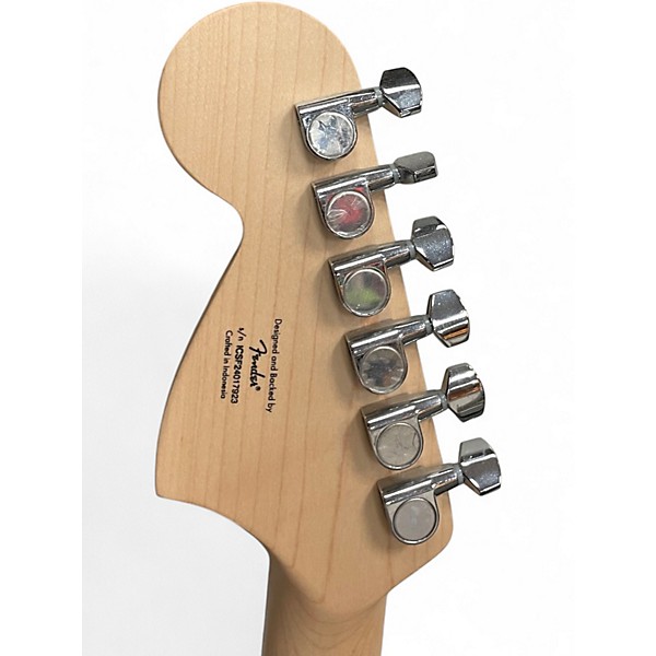 Used 2024 Squier SONIC MUSTANG Graffiti Yellow Solid Body Electric Guitar