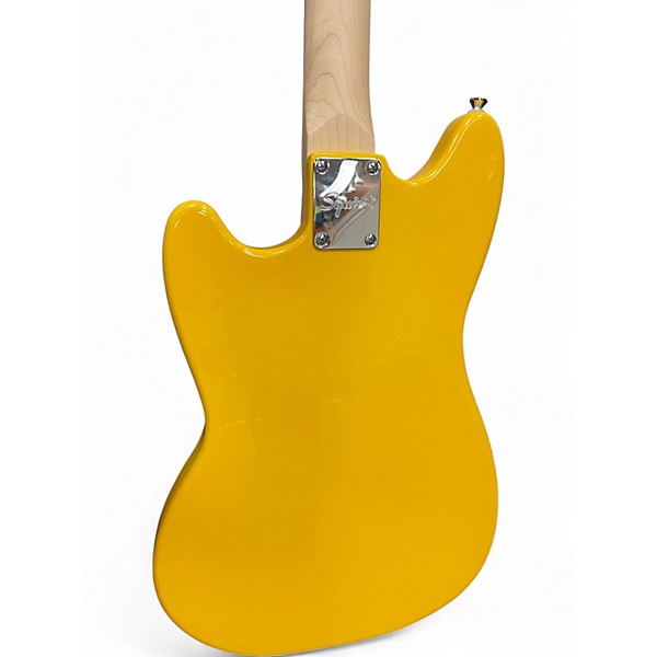 Used 2024 Squier SONIC MUSTANG Graffiti Yellow Solid Body Electric Guitar