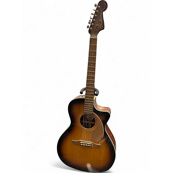 Used Fender Newporter Player Tobacco Burst Acoustic Electric Guitar