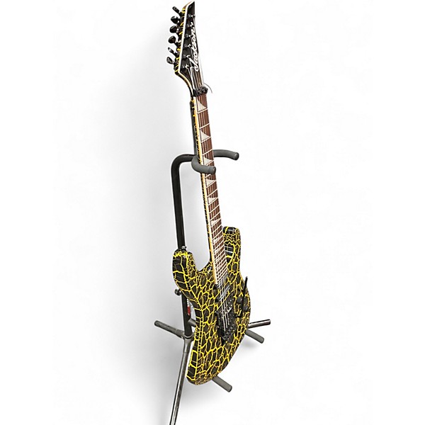 Used Jackson Soloist SL3X DX Yellow Crackle Solid Body Electric Guitar