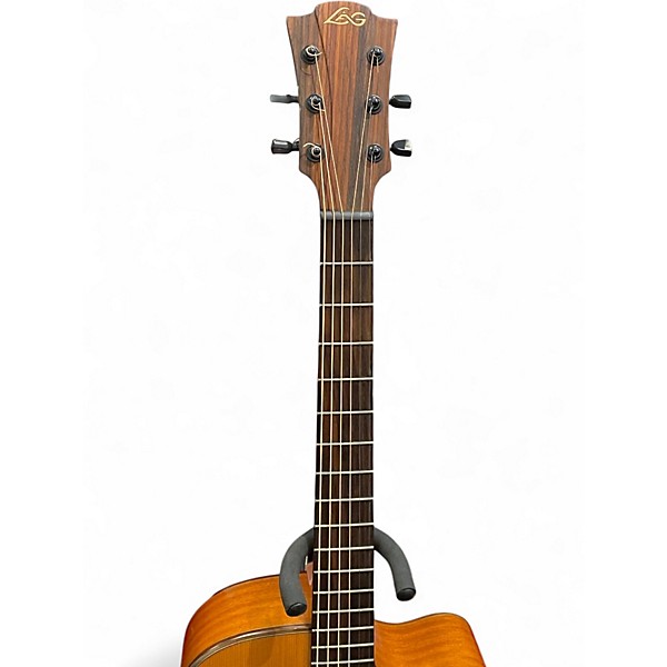 Used Lag Guitars T200DCE Natural Acoustic Electric Guitar