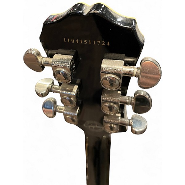 Used Epiphone Les Paul Custom Black and Silver Solid Body Electric Guitar