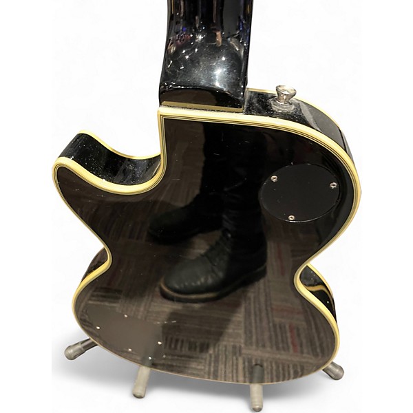 Used Epiphone Les Paul Custom Black and Silver Solid Body Electric Guitar