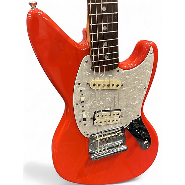 Used Fender MIJ Jagstang Fiesta Red Solid Body Electric Guitar