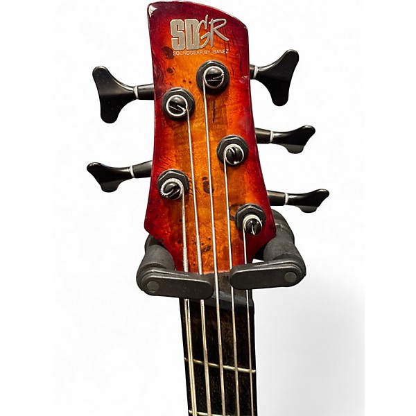 Used Ibanez SRMS805 Amber Electric Bass Guitar