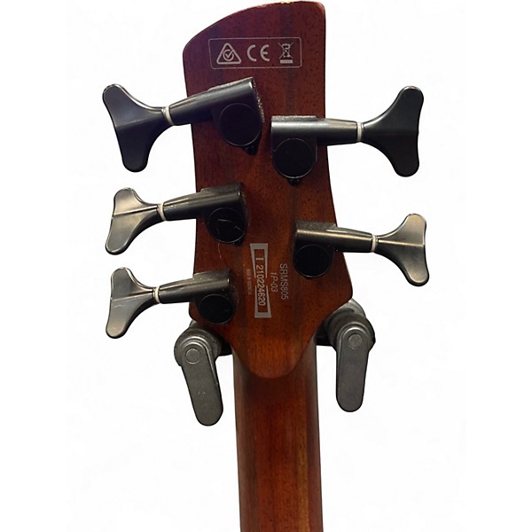 Used Ibanez SRMS805 Amber Electric Bass Guitar