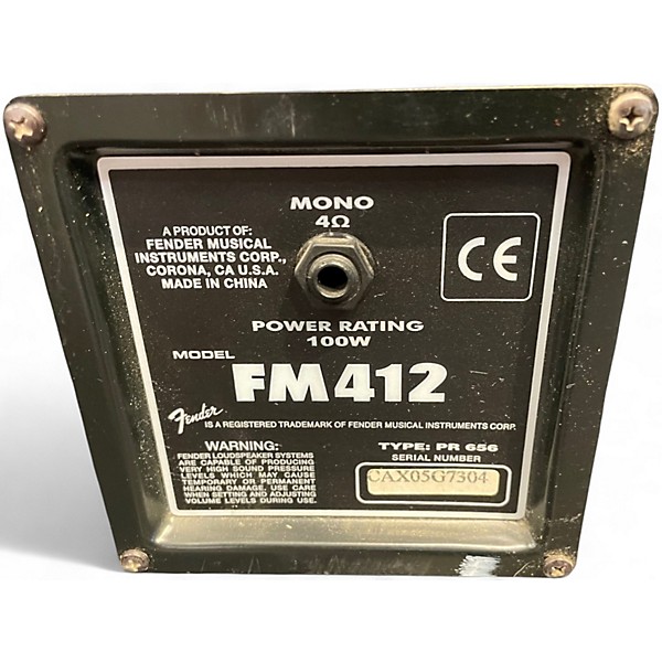 Used Fender FM412 4x12 100W Guitar Cabinet