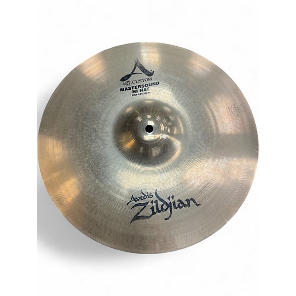 Used Zildjian 14in A Custom Mastersound Hi Hat Pair Cymbal