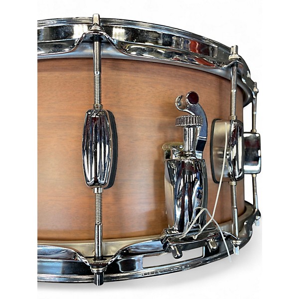 Used Barton Drums 14X6.5 Mahogany Natural Drum