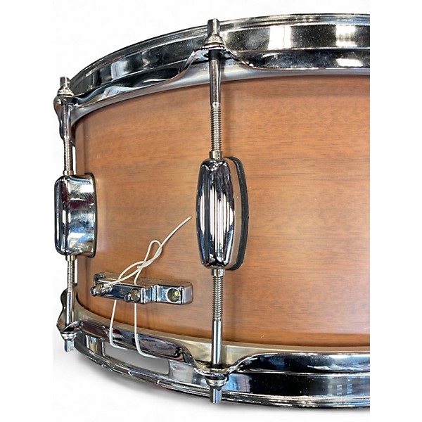 Used Barton Drums 14X6.5 Mahogany Natural Drum