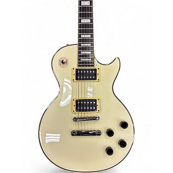 Used Epiphone Les Paul Custom Cream Solid Body Electric Guitar